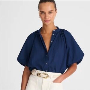Madewell Shirred Balloon Sleeve Shirt